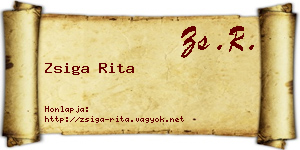 Zsiga Rita névjegykártya