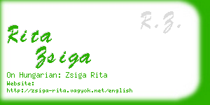 rita zsiga business card